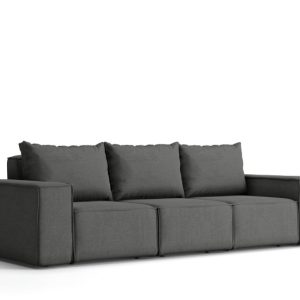 Sofa ogrodowa trzyosobowa SONNE na taras, tkanina Artykuł, Szary 572488 Sofa ogrodowa trzyosobowa SONNE na taras, tkanina Artykuł, Szary 572488