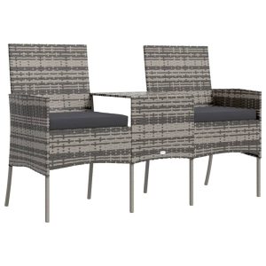 Sofa ogrodowa ze stolikiem Antracyt Technorattan vidaXL 493208 Sofa ogrodowa ze stolikiem Antracyt Technorattan vidaXL 493208