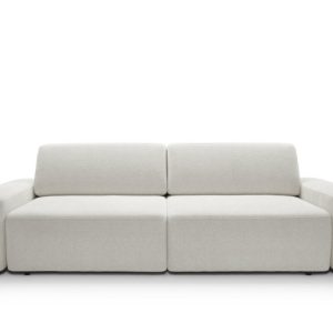 Sofa Orby beżowa Raven rozkładana styl skandynawski obła 685117 Sofa Orby beżowa Raven rozkładana styl skandynawski obła 685117