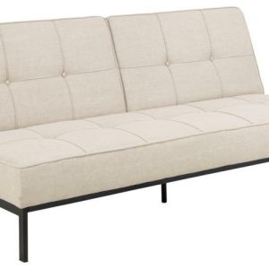 Sofa Perugia z regulowanym oparciem beżowa pikowana 288575 Sofa Perugia z regulowanym oparciem beżowa pikowana 288575