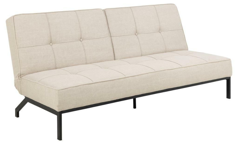 Sofa Perugia z regulowanym oparciem beżowa pikowana 288575