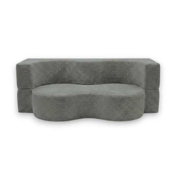 Sofa piankowa Arc z funkcją spania szary sztruks 994522