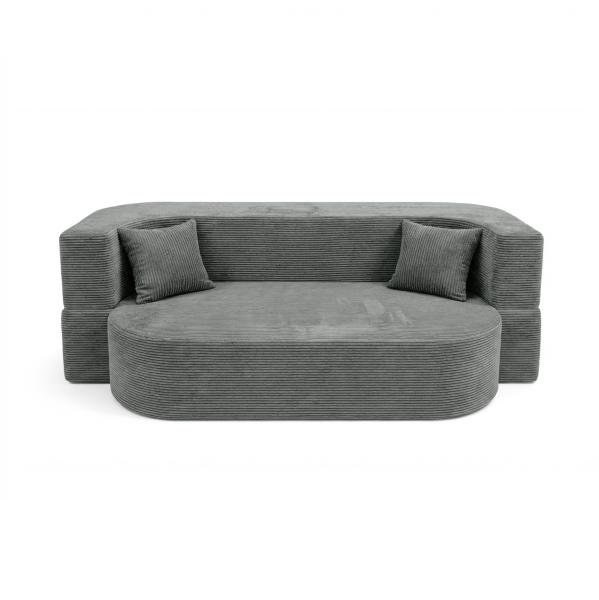 Sofa piankowa Ova z funkcją spania szary sztruks 985453