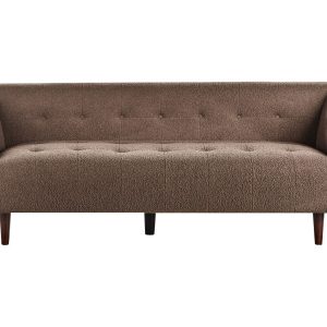 Sofa pikowana boucle tapicerowana brązowa 515997 Sofa pikowana boucle tapicerowana brązowa 515997