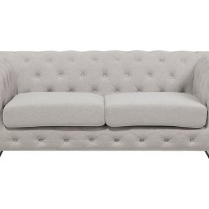 Sofa pikowana kanapa Chesterfield beżowa 190691 Sofa pikowana kanapa Chesterfield beżowa 190691