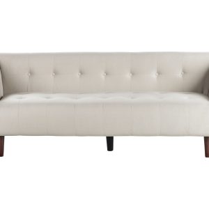 Sofa pikowana tapicerowana jasnobeżowa 516001 Sofa pikowana tapicerowana jasnobeżowa 516001