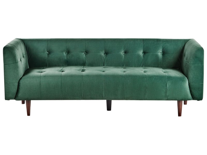Sofa pikowana tapicerowana zielona 515996