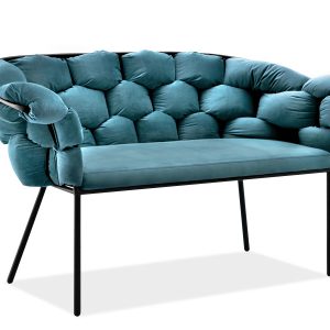 Sofa Pilo Morski Welur, Podstawa Czarny 340659 Sofa Pilo Morski Welur, Podstawa Czarny 340659