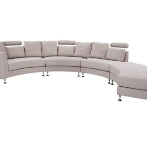 Sofa półokrągła modułowa beżowa 438871 Sofa półokrągła modułowa beżowa 438871