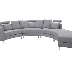 Sofa półokrągła modułowa jasnoszara 62674 Sofa półokrągła modułowa jasnoszara 62674
