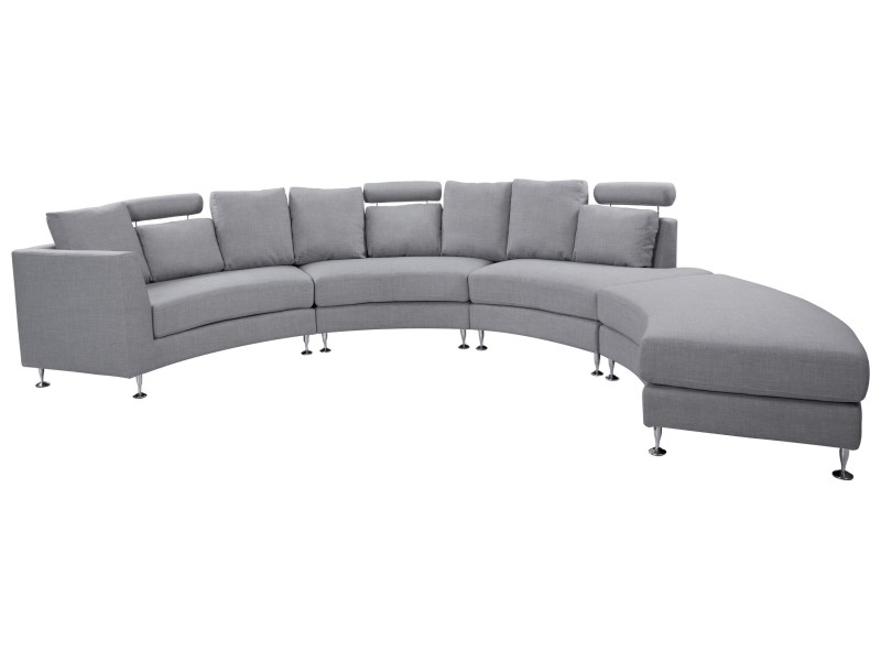 Sofa półokrągła modułowa jasnoszara 62674