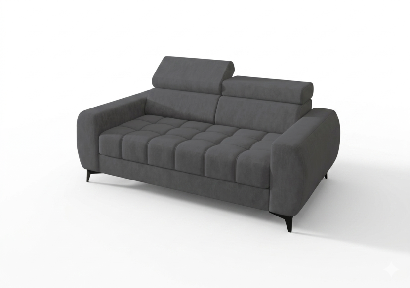 Sofa Porto II 190 cm | Alcantara Grafit | Nowoczesna Sofa do Salonu 1030587