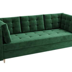 Sofa prego rozkładana pikowana brązowa z funkcją spania 721925 Sofa prego rozkładana pikowana brązowa z funkcją spania 721925