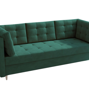 Sofa prego rozkładana pikowana zielona z funkcją spania 721927 Sofa prego rozkładana pikowana zielona z funkcją spania 721927