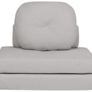 Sofa puf rozkładany do spania 1-osobowa jasnoszara 568596 Sofa puf rozkładany do spania 1-osobowa jasnoszara 568596