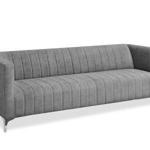 Sofa Roni-3 Szary Tkanina, Podstawa Chrom 340772 Sofa Roni-3 Szary Tkanina, Podstawa Chrom 340772