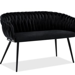 Sofa Rosa Czarny Welur, Podstawa Czarny 340775 Sofa Rosa Czarny Welur, Podstawa Czarny 340775