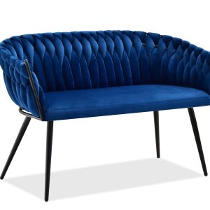 Sofa Rosa Granatowy Welur, Podstawa Czarny 340770 Sofa Rosa Granatowy Welur, Podstawa Czarny 340770