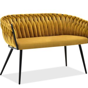 Sofa Rosa Miodowy Welur, Podstawa Czarny 340776 Sofa Rosa Miodowy Welur, Podstawa Czarny 340776
