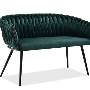 Sofa Rosa Zielony Welur, Podstawa Czarny 340777 Sofa Rosa Zielony Welur, Podstawa Czarny 340777