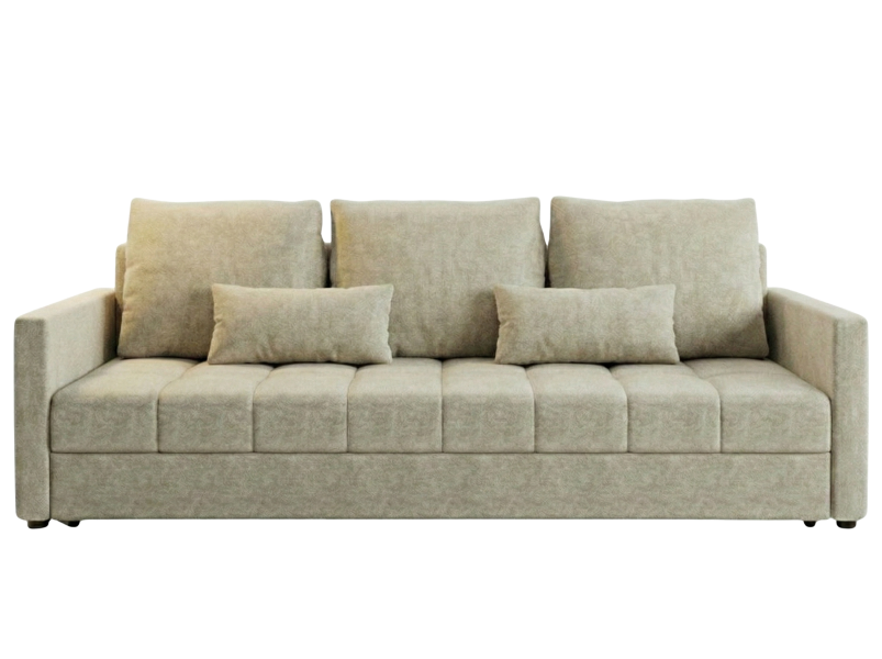 Sofa Rozkładana 3-Osobowa 226 cm Siedzisko Pianka T30 + Bonell LUCIA Beż 873677