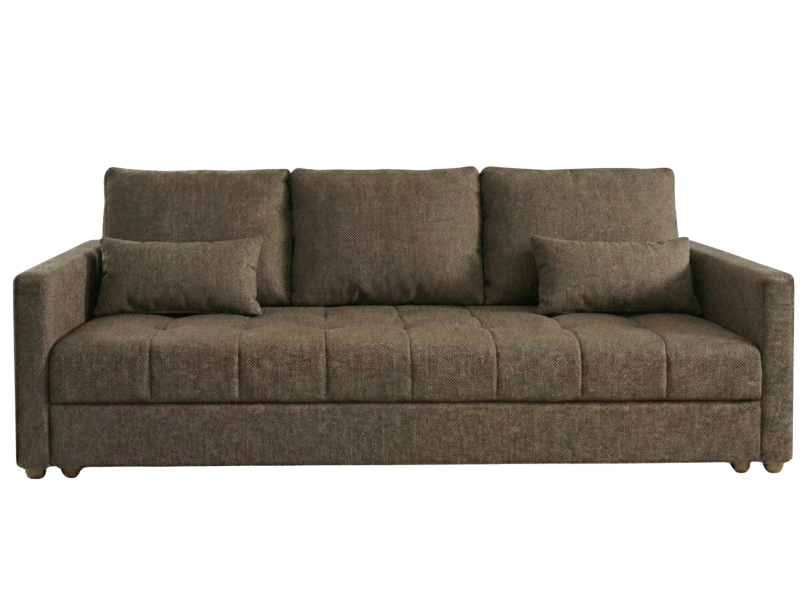 Sofa Rozkładana 3-Osobowa 226 cm Siedzisko Pianka T30 + Bonell LUCIA Brąz 873681