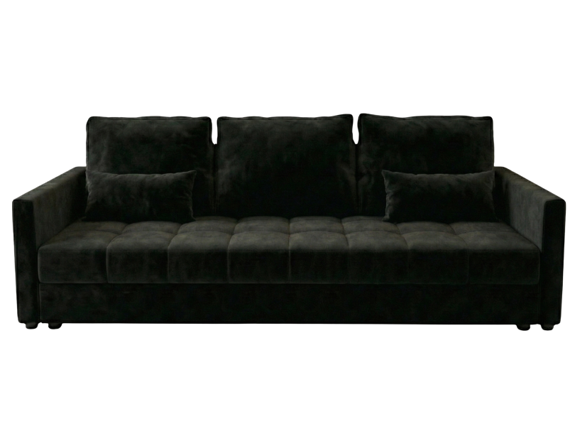 Sofa Rozkładana 3-Osobowa 226 cm Siedzisko Pianka T30 + Bonell LUCIA Czarny 873662