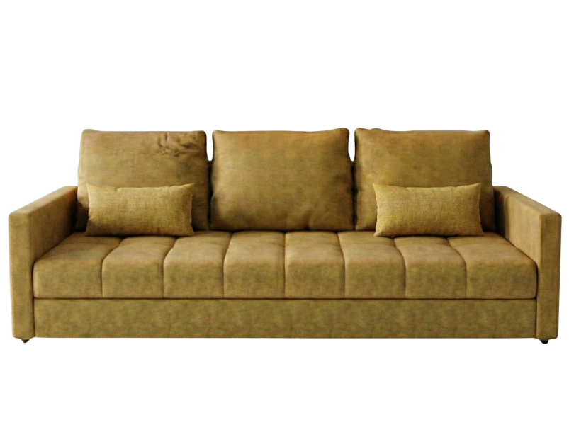 Sofa Rozkładana 3-Osobowa 226 cm Siedzisko Pianka T30 + Bonell LUCIA Żółty 873664