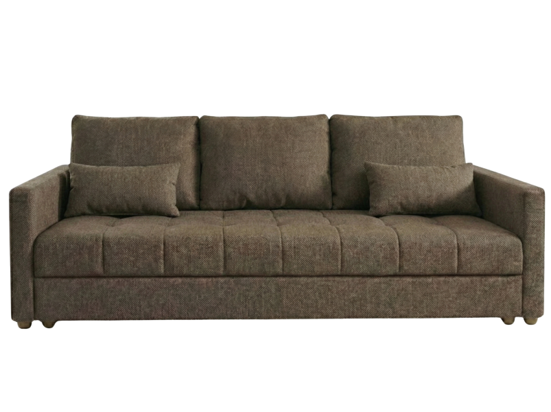 Sofa Rozkładana 3-Osobowa 226 cm + Siedzisko Pianka T30 - LUCIA Brązowy 873667