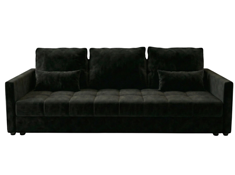 Sofa Rozkładana 3-Osobowa 226 cm + Siedzisko Pianka T30 - LUCIA Czarny 873676