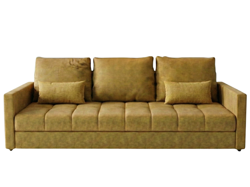 Sofa Rozkładana 3-Osobowa 226 cm + Siedzisko Pianka T30 - LUCIA Żółty 873663