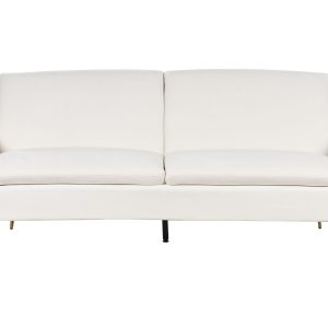 Sofa rozkładana 3-osobowa welurowa złamana biała 443457 Sofa rozkładana 3-osobowa welurowa złamana biała 443457