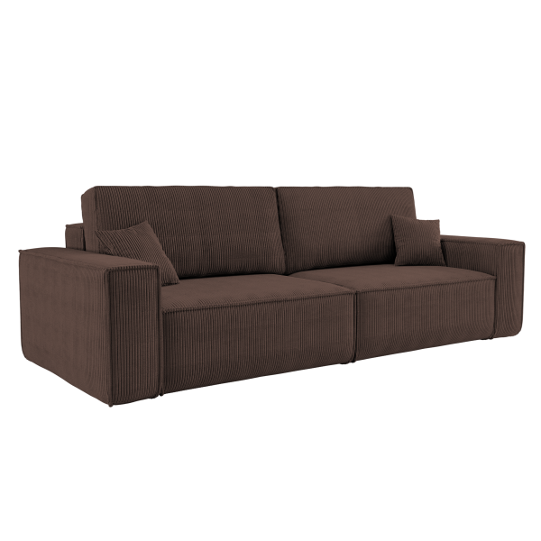 Sofa rozkładana BEST z pojemnikiem na pościel tkanina Poso Brązowy 596191