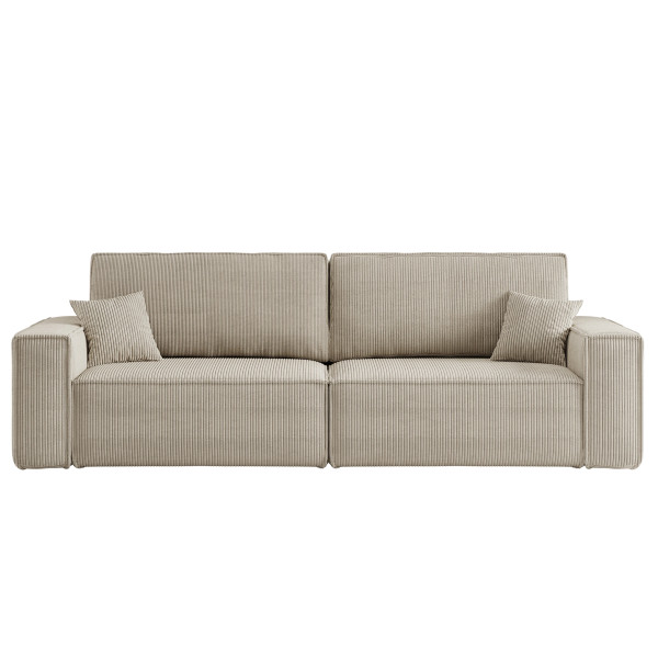 Sofa rozkładana BEST z pojemnikiem na pościel tkanina Poso Ciemnobeżowy 596197