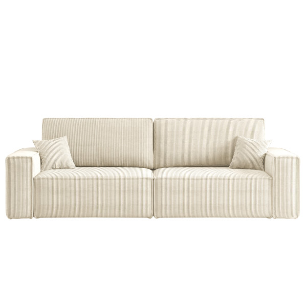 Sofa rozkładana BEST z pojemnikiem na pościel tkanina Poso Ecru 596194