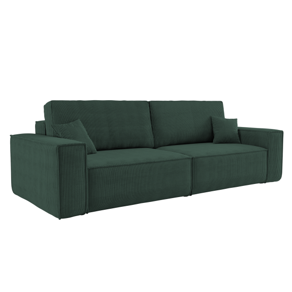 Sofa rozkładana BEST z pojemnikiem na pościel tkanina Poso Zielony 596193