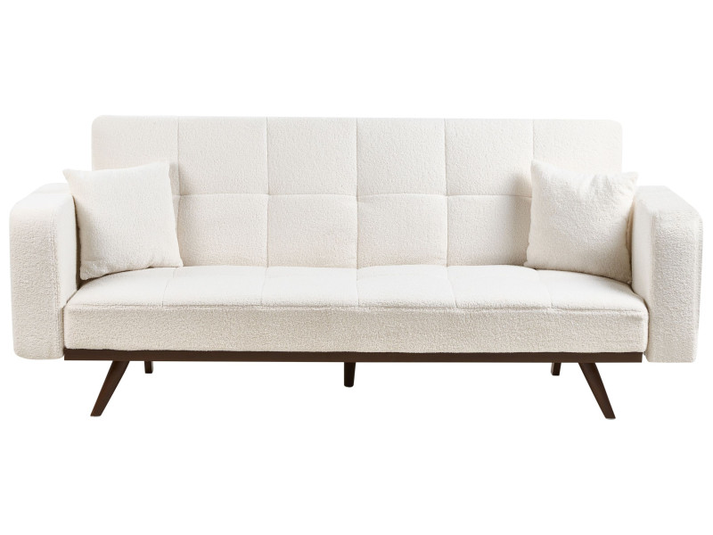 Sofa rozkładana boucle złamana biel 900606