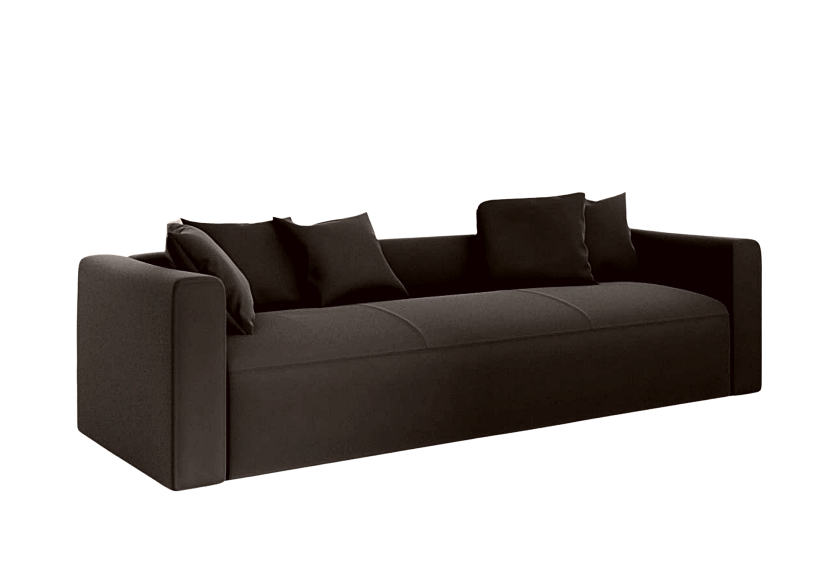 Sofa Rozkładana Czteroosobowa z Pojemnikiem FANTOM Brązowy z Funkcją Spania 814730