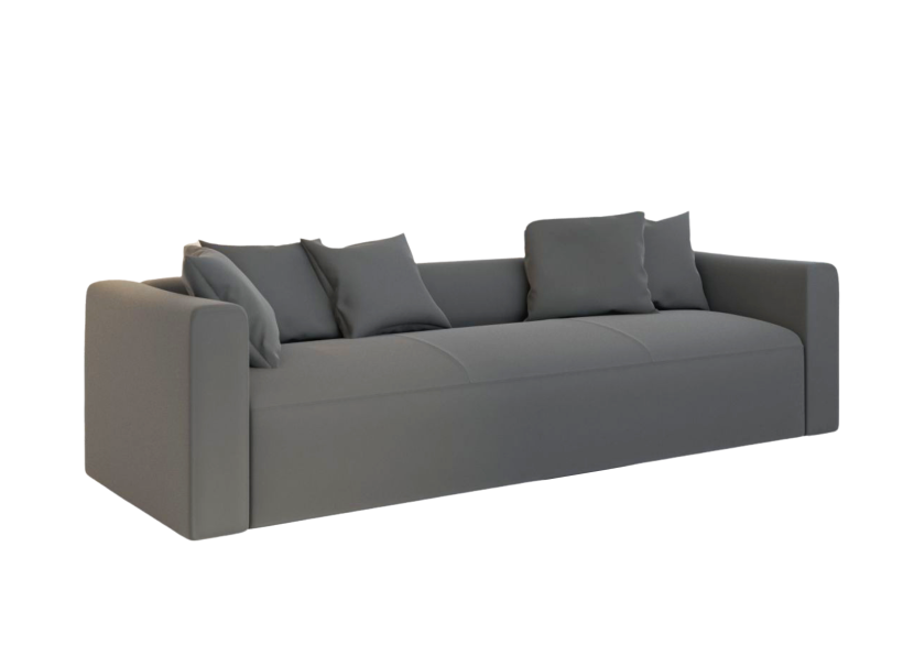 Sofa Rozkładana Czteroosobowa z Pojemnikiem FANTOM Szara z Funkcją Spania 777286
