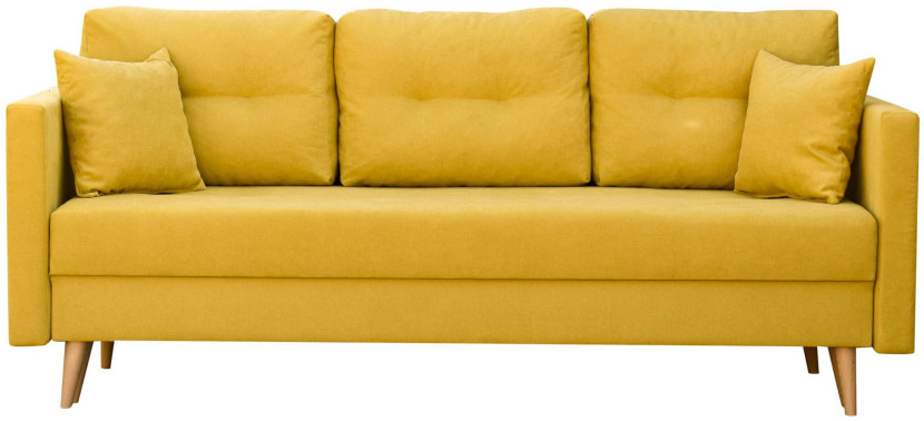 Sofa rozkładana do salonu Lahti Żółta 195480