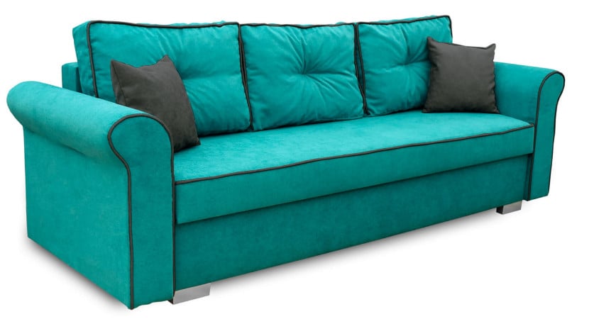 Sofa rozkładana do salonu Merida Turkusowa 195469