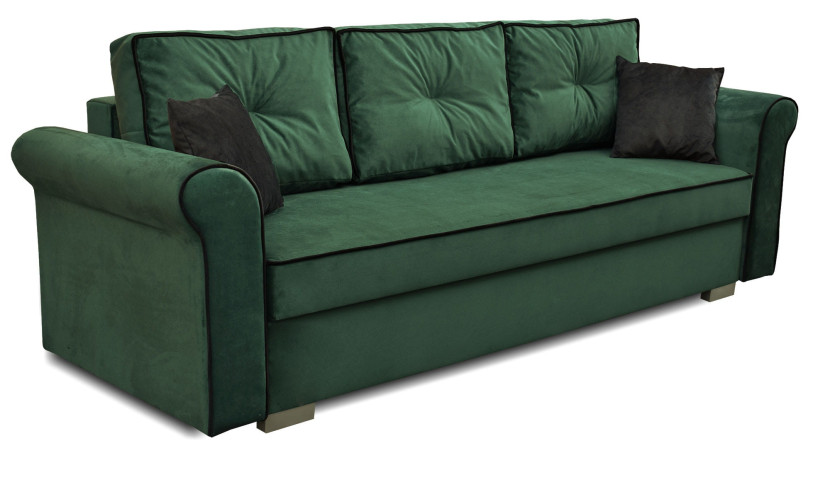 Sofa rozkładana do salonu Merida Zielona 195458