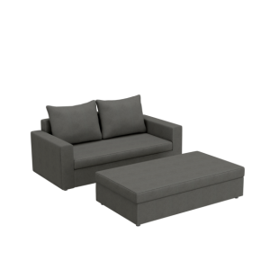 Sofa Rozkładana Dwuosobowa ARLO 2 z ST Pufą Grafitowa z Funkcją Spania 775177 Sofa Rozkładana Dwuosobowa ARLO 2 z ST Pufą Grafitowa z Funkcją Spania 775177