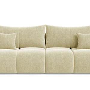 Sofa rozkładana ecru z pojemnikiem VOLARE szenil pikowana 1031171 Sofa rozkładana ecru z pojemnikiem VOLARE szenil pikowana 1031171