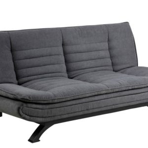 Sofa rozkładana Faith ciemnoszara nowoczesna metalowe nóżki 93778 Sofa rozkładana Faith ciemnoszara nowoczesna metalowe nóżki 93778