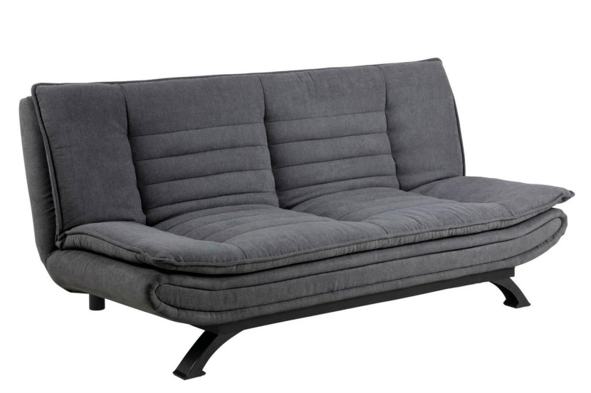 Sofa rozkładana Faith ciemnoszara nowoczesna metalowe nóżki 93778