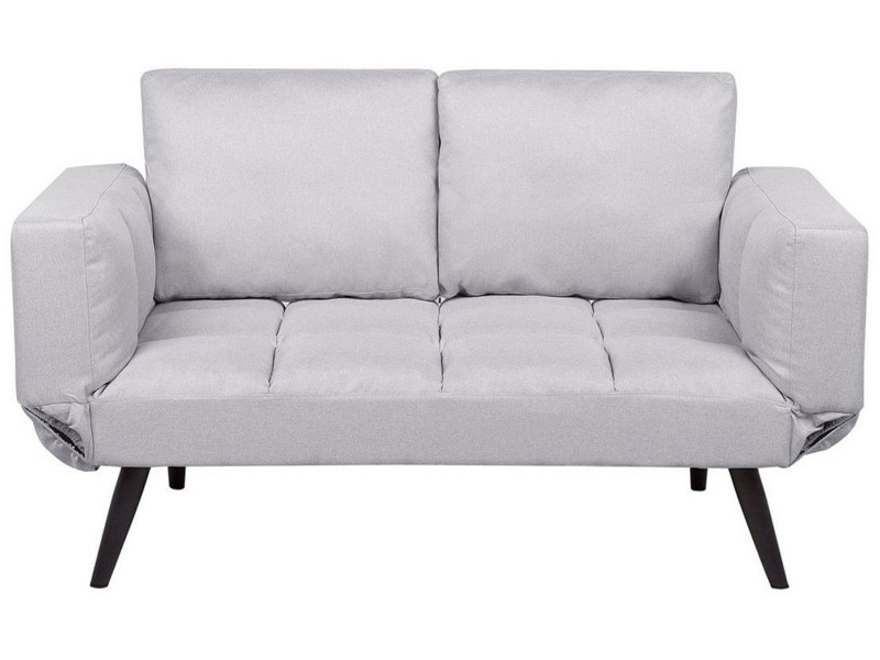 Sofa rozkładana jasnoszara wygodna salon 115333