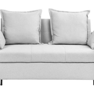 Sofa rozkładana jasnoszara z funkcją spania 191133