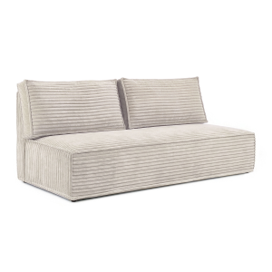 Sofa Rozkładana Kanapa z Funkcją Spania Dwuosobowa Do Salon Beżowa MAVIA 1002483