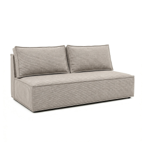 Sofa Rozkładana Kanapa z Funkcją Spania Dwuosobowa Do Salon Beżowa MAVIA 1002482